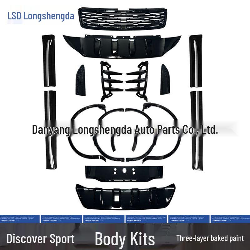 Discovery Sport Obsidian Kit: Grille, Bumper Plate, Door Panel, Fender, Fog Light Frame, Air Vent for 20+