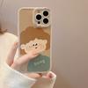 Cartoon Couple Iphone15 Apple 16 Mobile Phone Case 14pro Matte Soft 11 Suitable for Xs Max Cute