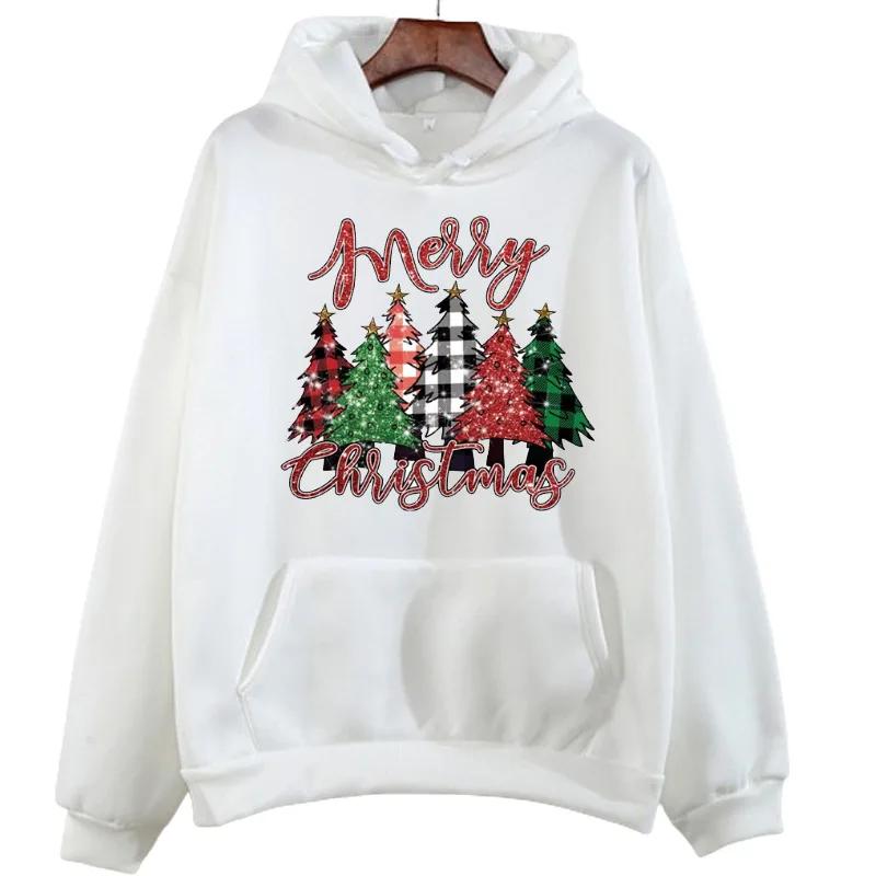 Pattern Hoodie Christmas Printed Fashion Sweatshirt Hip Hop Casual Unisex Autumn Winter Fleece Streetwear Tops Male Sudaderas