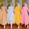 M228 Embroidered Lace Dress for Women - Muslim Southeast Asia Style