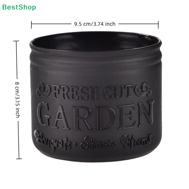 Vintage Embossed "FRESH CUT GARDEN" Ceramic Planter Pot for Succulents & Small Plants, Home Decor