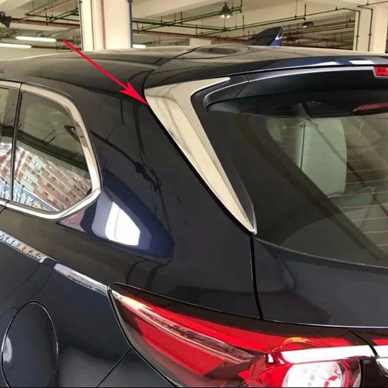 Для Mazda CX-9 CX9 2016 2017 2018 ABS хромированные внешние аксессуары заднее окно боковая треугольная декоративная крышка отделка Стайлинг 2 шт.