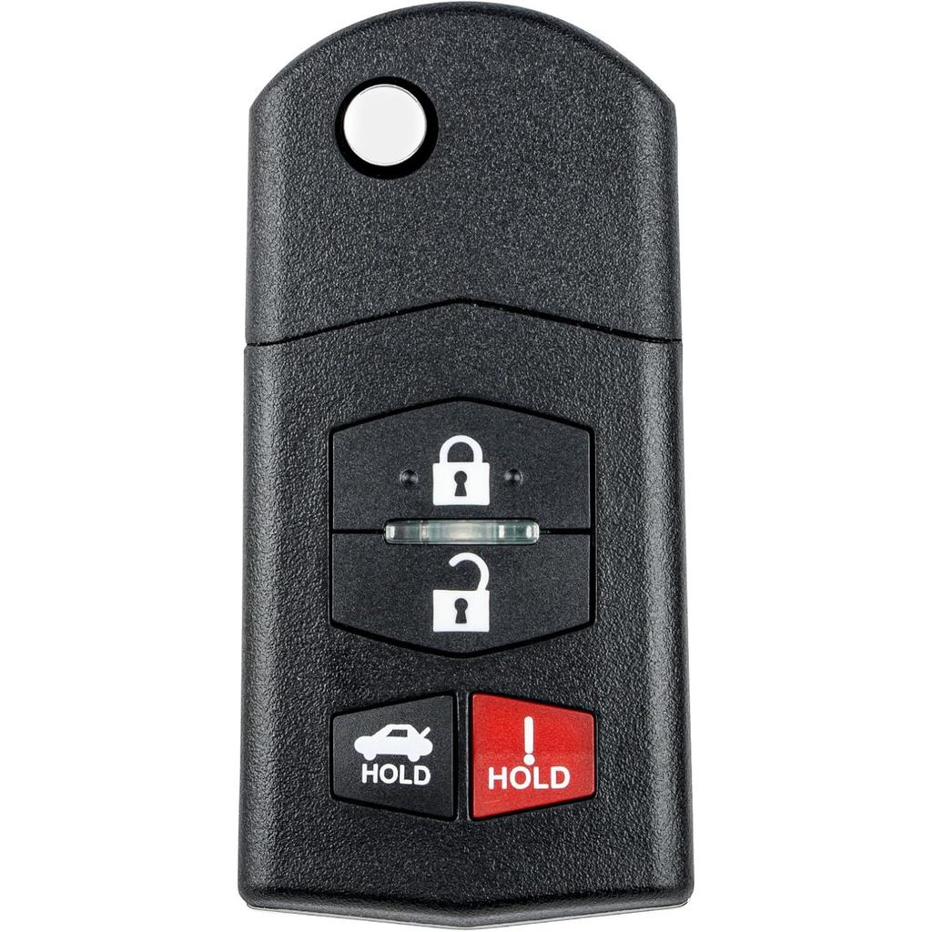 Key Fob Replacement for 2006-2015 Mazda MX-5 Miata/ 10-13 Mazda 3/09-13 Mazda 6 Car Keyless Entry Remote Control, BGBX1T478SKE125-01, 4 Buttons
