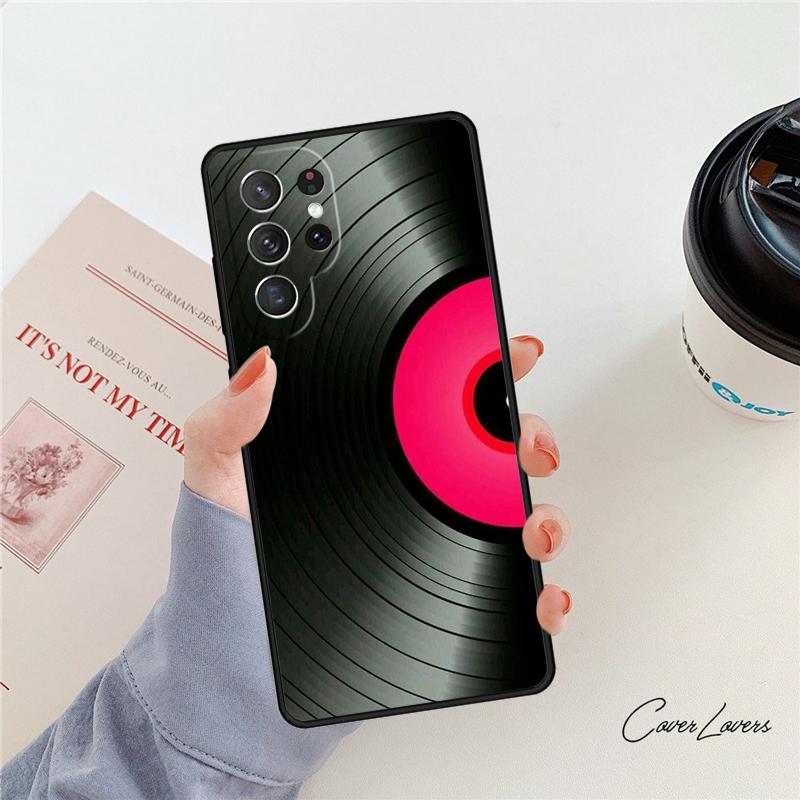 Виниловая DJ-пластинка Арт чехол для телефона Для Samsung Galaxy S24 S25 S23 S22 Ultra Note 10 20 Plus S20 S21 FE Чехол