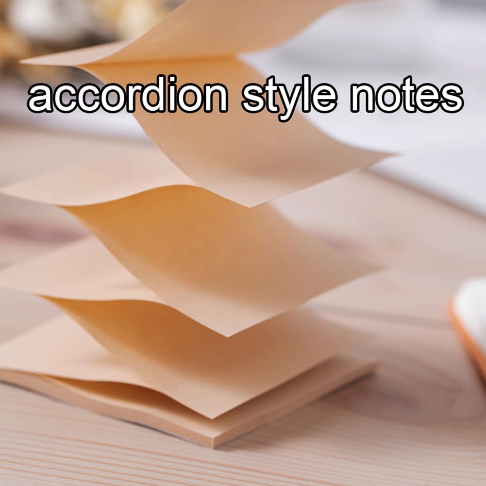 (16 Pack) Pop Up Sticky Notes 3x3 in Accordion Stickies Super Sticking Power Memo Pads Vintage Colors