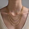 Simple Gold Square Snake Bone Chain Versatile Plain Chain Necklace Temperament Collarbone Chain Pendant Chain DIY Chain