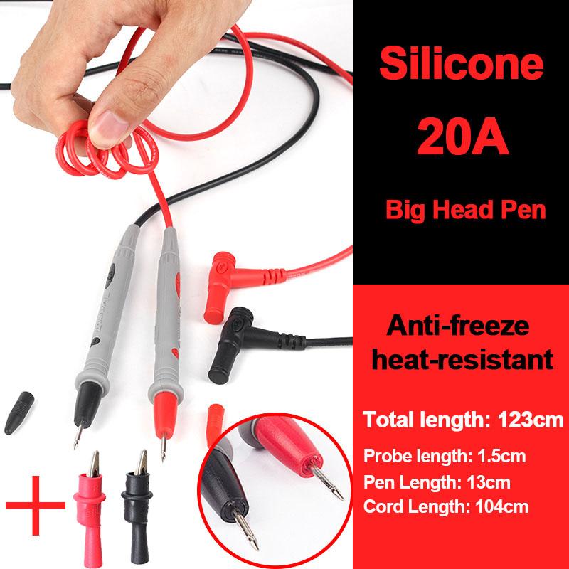 1000 В 20 А позолоченная ручка-мультиметр силиконовая антифриз термостойкая тестовая ручка съемная головка из нержавеющей стали для тестера