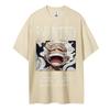Monkey D Luffy One Piece TShirt Men Summer Gear 5 Wanted Poster Graphic Short Sleeve Streetwear Loose Fit Anime Fan Tee