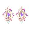 Fashion Trend Heavy Industry Earrings Women's Earrings Colored  Flower Exaggerated Bridal Luxury  Jewelry