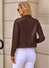 Женская коричневая куртка из натуральной кожи ягненка, ручная работа, стильная байкерская мотоциклетная