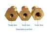 Brass Internal Thread Battery Terminal Connector for Car Battery Modifications (M6/M8/M10)