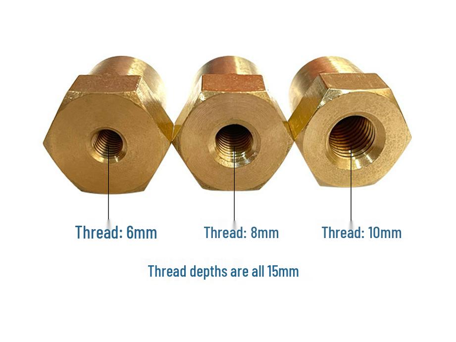 Brass Internal Thread Battery Terminal Connector for Car Battery Modifications (M6/M8/M10)