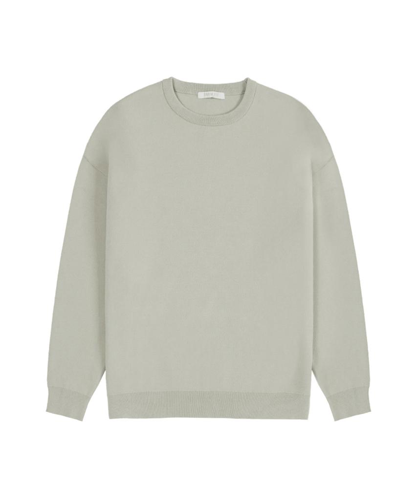 DRAW FIT Soft Essential Round Knit [Toasty Grey]