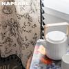 1 шт. NAPEARL Винтажная Черно-Белая Цветочная Юбка для Духовки с Черной Бахромой по Краю, Изолированное Украшение, Занавеска на Дверцу Духовки для Кухни, Домашний Декор