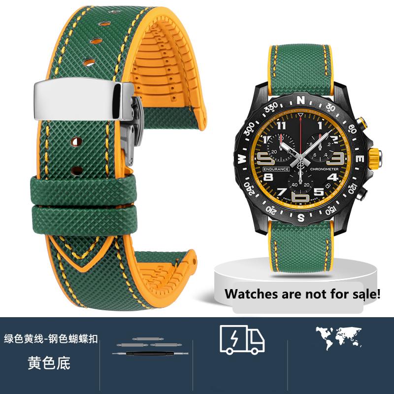 20 мм 21 мм 22 мм 23 мм 24 мм Унисекс Высококачественный нейлоновый ремешок с резиновой нижней частью Водонепроницаемый ремешок для часов для любой марки часов Мужской браслет