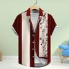 Men's Music Stripes 3D Print Shirt Button Up Shirt Casual Shirt Summer Shirt Short Sleeve Daily Vacation Clothing