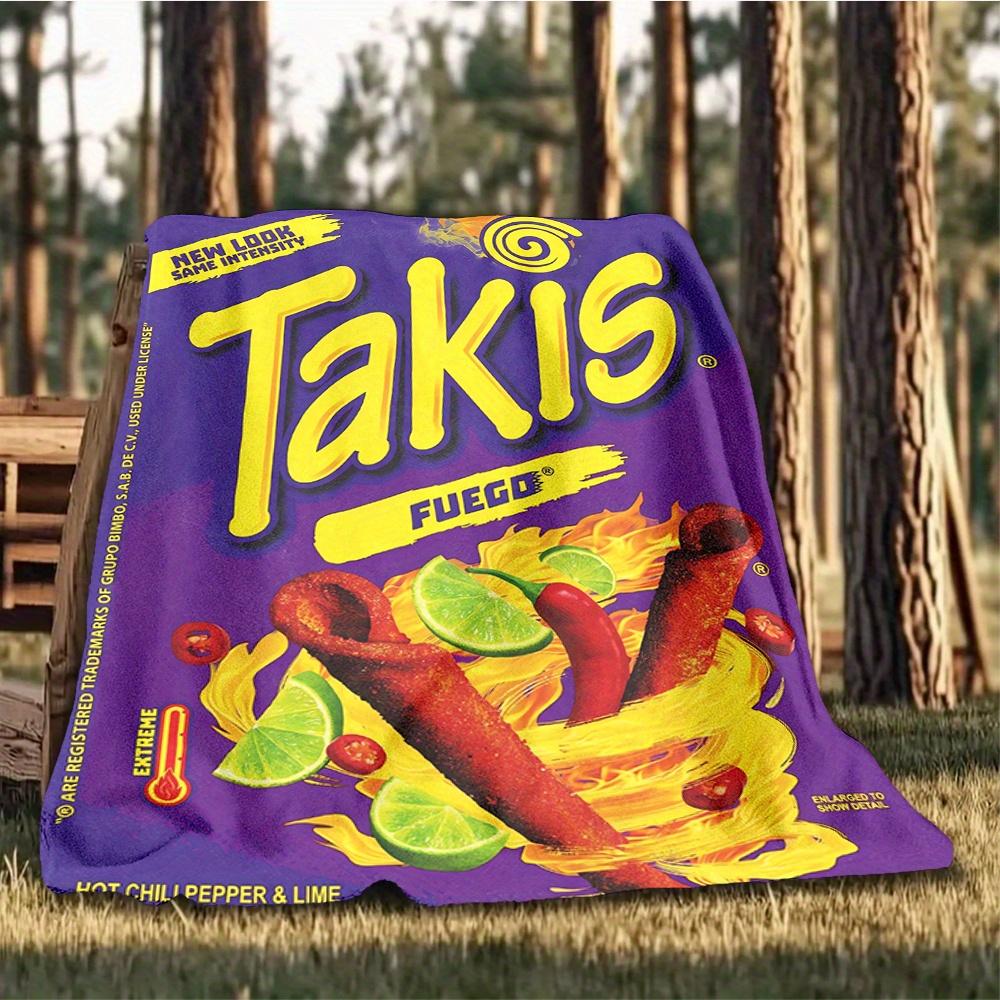 1pc Takis, Fuego, Lime Digital Printed Flannel Blanket, Super Soft Plush Fleece Bed Cover, Multipurpose Four Season Blanket for Sofa, Bed, O