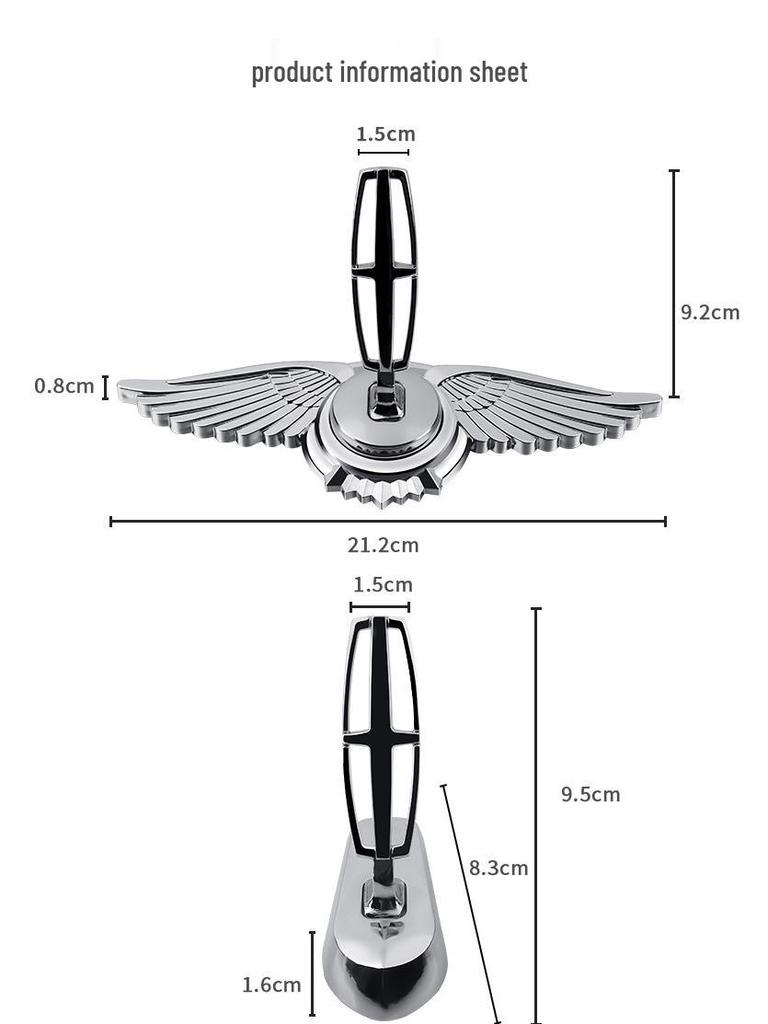 Эмблема-значок на капот Lincoln Continental MKZ