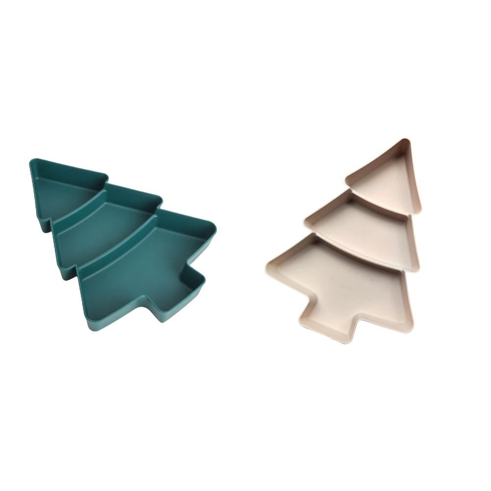 Рождественская елка Фруктовая тарелка Конфеты Рождественское украшение (Темно-зеленый)