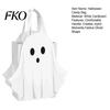 Halloween Purses And Handbags Ghost Gift Bag, White Candy Pouch with Cute Face, Trick or Treat Bag Favor for Party, Kids Goodie Prizes Ribbon Handle