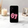Шесть Семь 67 SS Чехол для телефона Черный Силиконовый Мягкий Для Samsung S25,S24,S21,S22,S23,S30,Ultra,S20,Plus,Fe,Lite