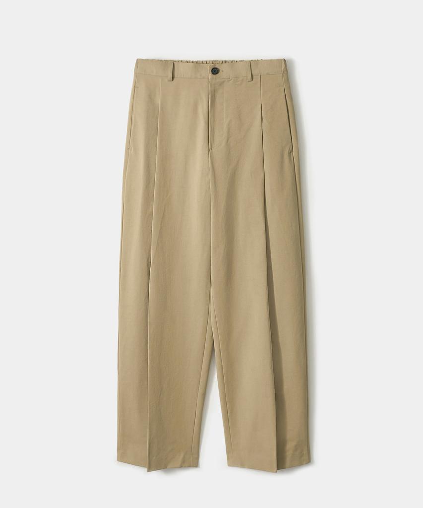 TRIP LE SENS Fw Side Pintuck Curved Pants_Beige