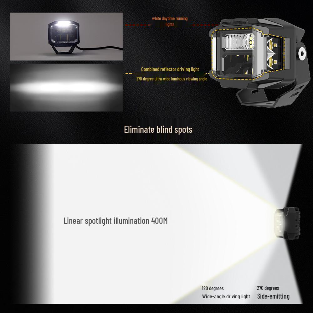 3-Inch LED Spotlight for Wrangler Off-Road Front Bumper A-Pillar Modification