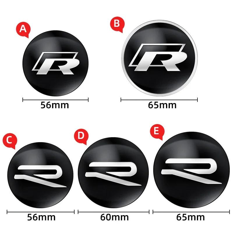 2026 Горячие Для VOLKSWAGEN VW 4 штуки 3D 56 мм/60 мм/65 мм Колпачки Ступицы Колес Автомобиля Наклейки Значки Аксессуары для Volkswagen VW R