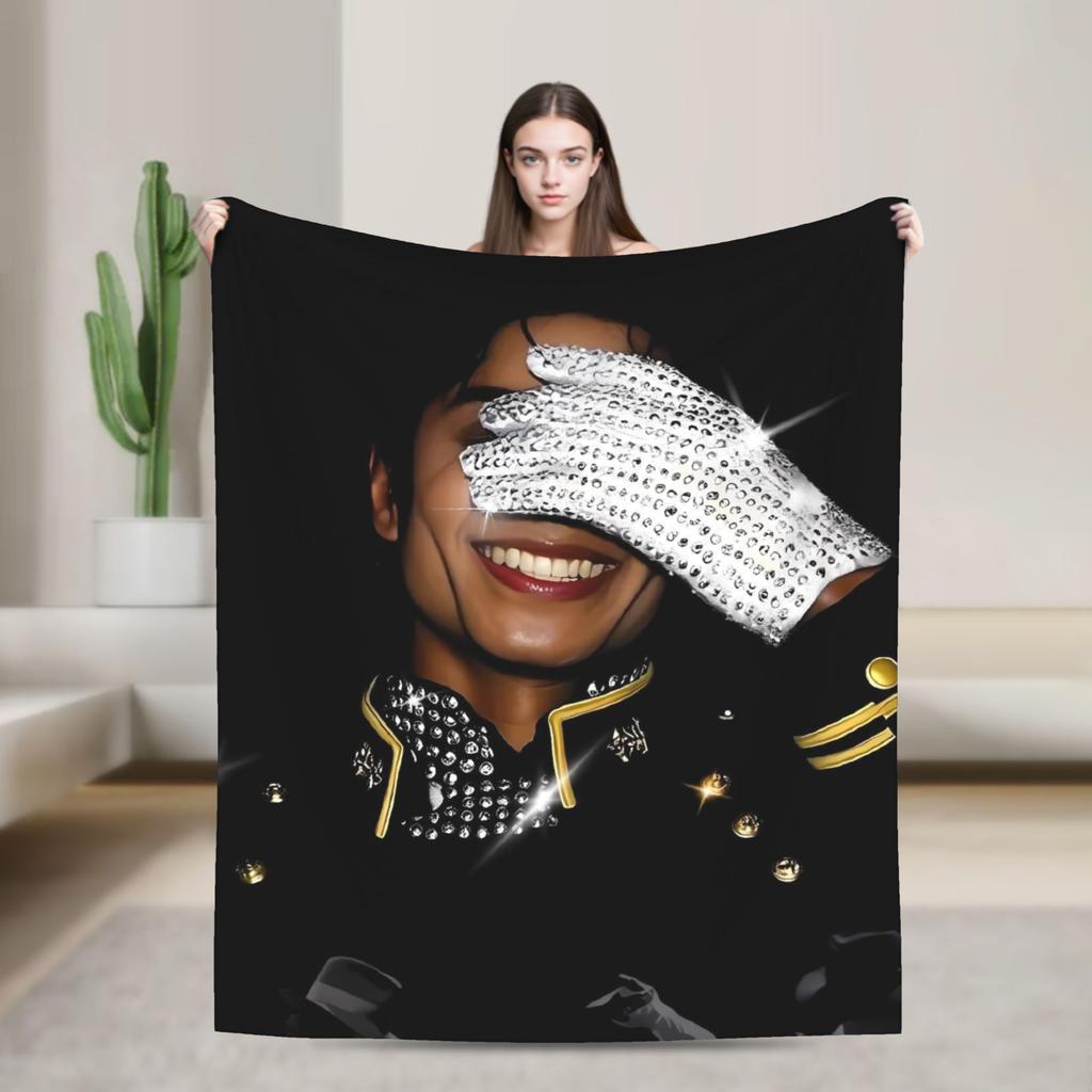 Michael Jackson Warm Soft Blanket Travel Plush Throw Blanket Fashion Living Room Flannel Bedspread Sofa Bed Cover
