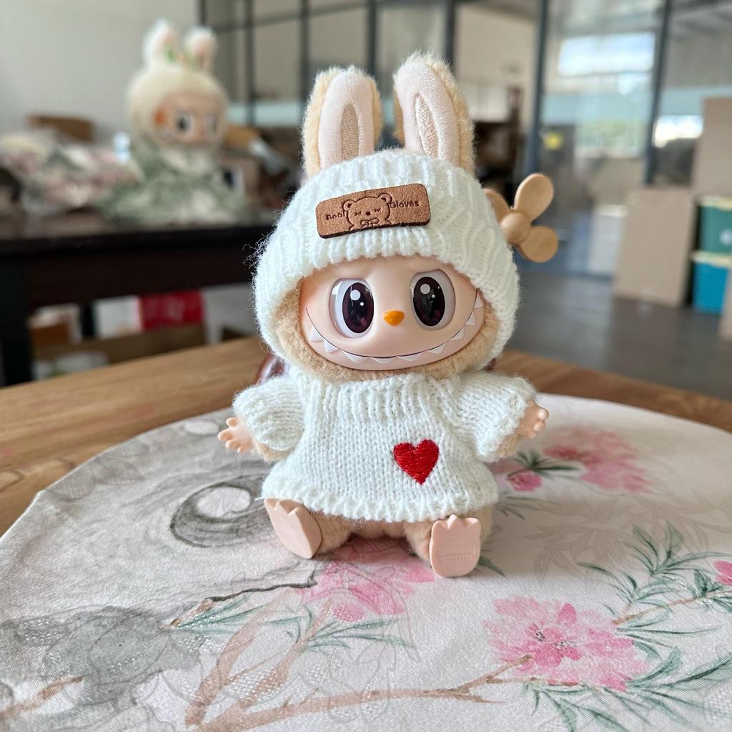 17cm Labubu Doll Clothes Fashion Clothes Hoodies Doll Clothes Color Match Hoodies Dolls Accessories