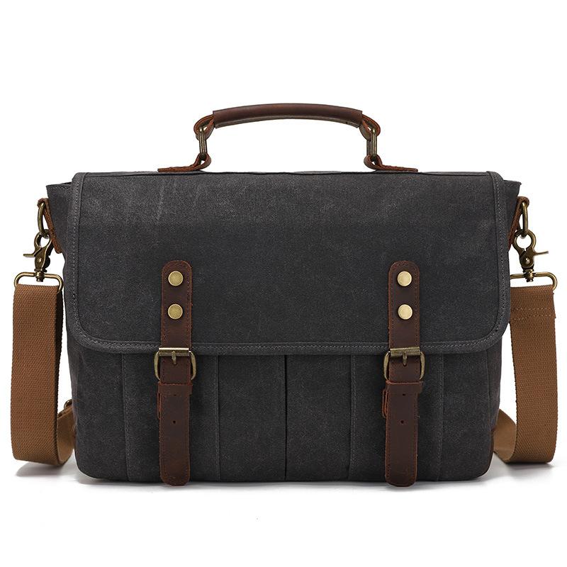 Холщовая сумка-седло с верхним слоем кожи, мужская сумка для камеры, вощеная и в стиле ретро, на одно плечо, через плечо