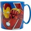 Mug Enfant - Tataway - Marvel Avengers - Iron Man - Captain America - 350 Ml - Plastique Bleu