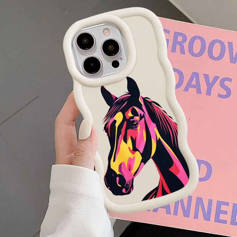 Чехол для iPhone XR 17 Air 16 Pro Max 8 14 11 15 Plus 12 13 Мягкая накладка на телефон Крутая Лошадь