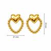 High-End Heart-Shaped Gold Stainless Steel Earrings | Creative Fashion Studs