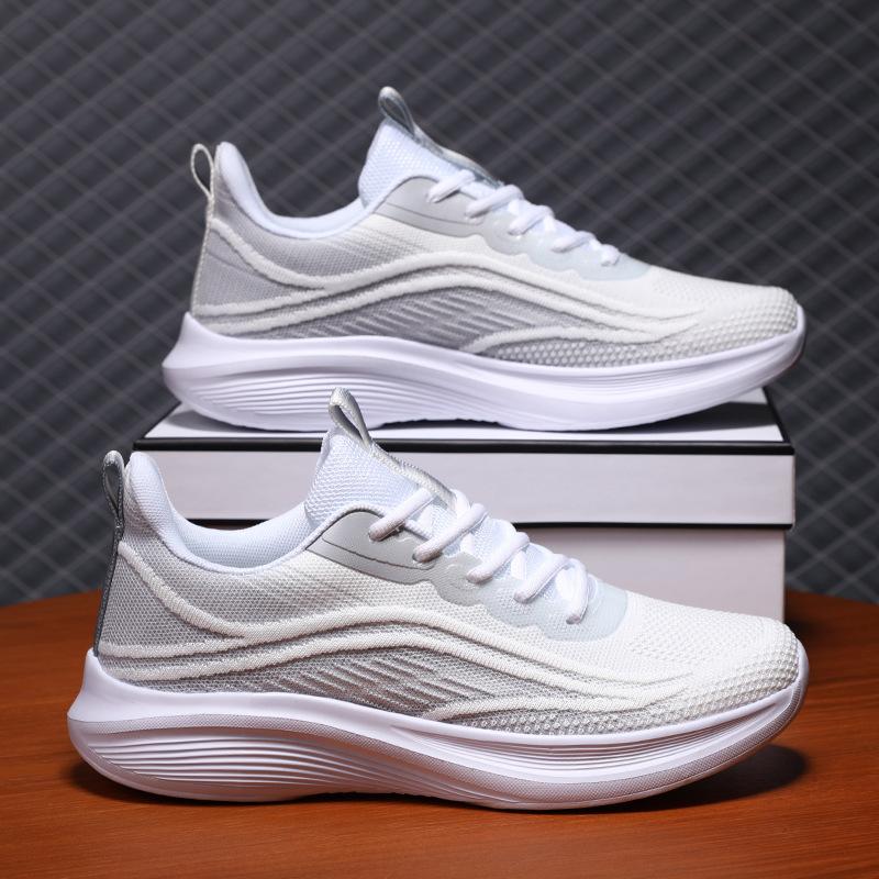 Summer new mesh soft-soled casual shoes fly-woven single-mesh breathable and lightweight running sports shoes