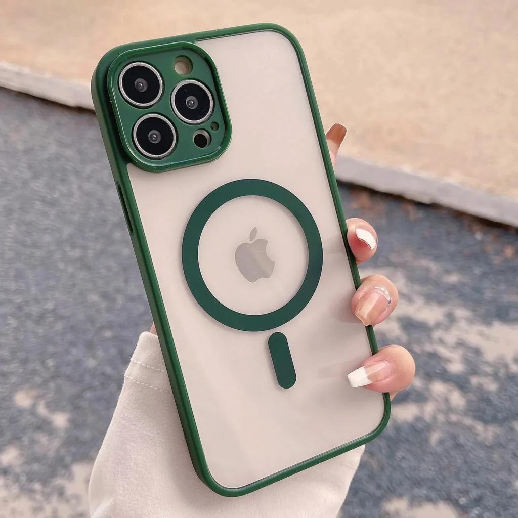 Роскошный магнитный чехол с беспроводной зарядкой для Magsafe для iPhone 15 14 13 12 11 Pro Max, мягкий магнитный бампер из ТПУ, противоударный чехол