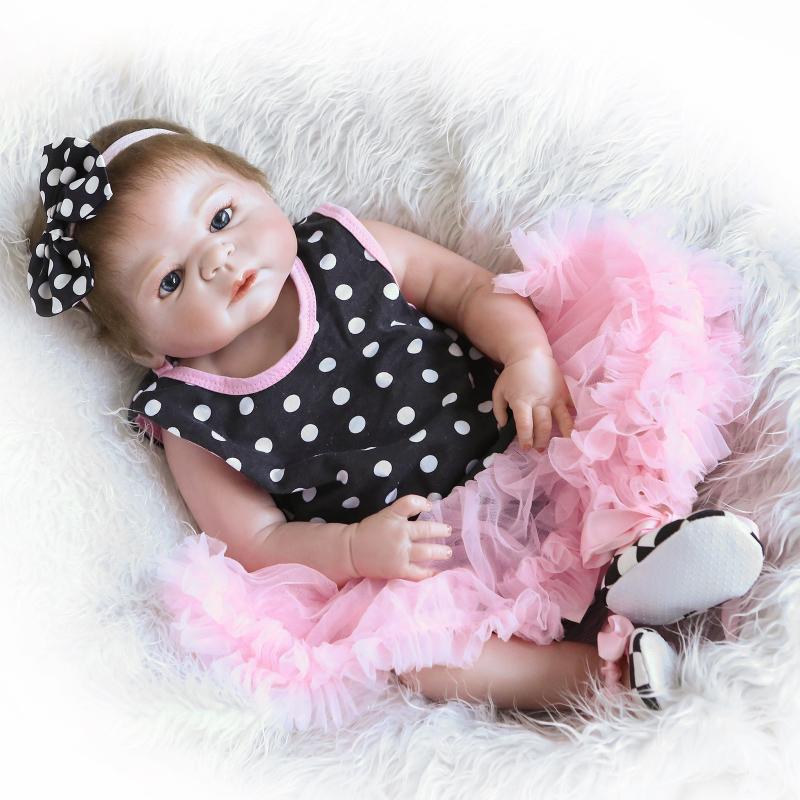 57 см Reborn Baby уже окрашенная готовая кукла Bebe такая же, как на картинке, реалистичная мягкая на ощупь 3D кожа с видимыми венами художественная кукла
