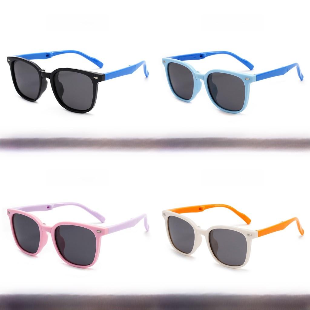 Kids Square Sunglasses Uv400 Polarized With Geometric Tac Lenses For Outdoor Play And Party