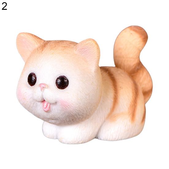 Кошачий декор, забавная поза, широко применяемые милые большие террариумные фигурки бонсай, декор для кошек для бонсай
