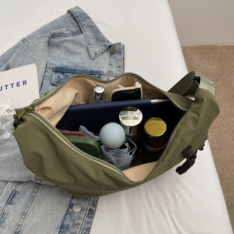 Сумка хобо женская сумка через плечо большая вместительная сумка через плечо однотонная спортивная сумка