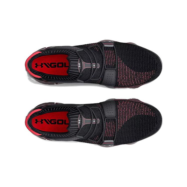 Under Armour Мужские водонепроницаемые без шипов для гольфа Hovr Tour Wide 'Черный Красный' 3025744-001