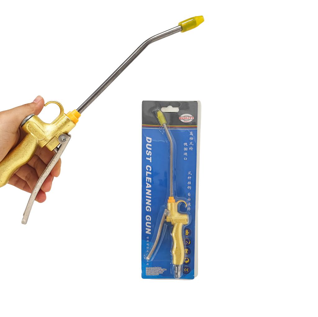 Thickened Zinc Alloy Air Duster Gun with Soft Yellow Rubber Nozzle for Household PC Cleaning