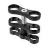 Aluminum Ball Clamp Mount for Underwater Diving Light Arms Tray System Photography Diving Camera Clip Adapter Bracket