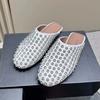 2024 New Fashionable Water Diamond Rivet Headed Cool Slippers for Women Round Head Breathable and Comfortable Women's Sandals