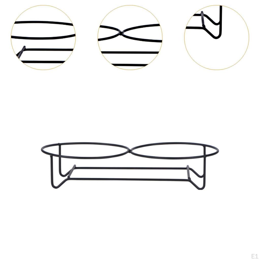 Elevated Bowl Stand Carrier Solid Metal Lightweight Accessories Iron Frame Feeding Station for Dogs