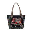New Ethnic Style Shoulder Bag Office Handbag Student Canvas Embroidery Elephant Casual Travel Storage Tote Bag For Women