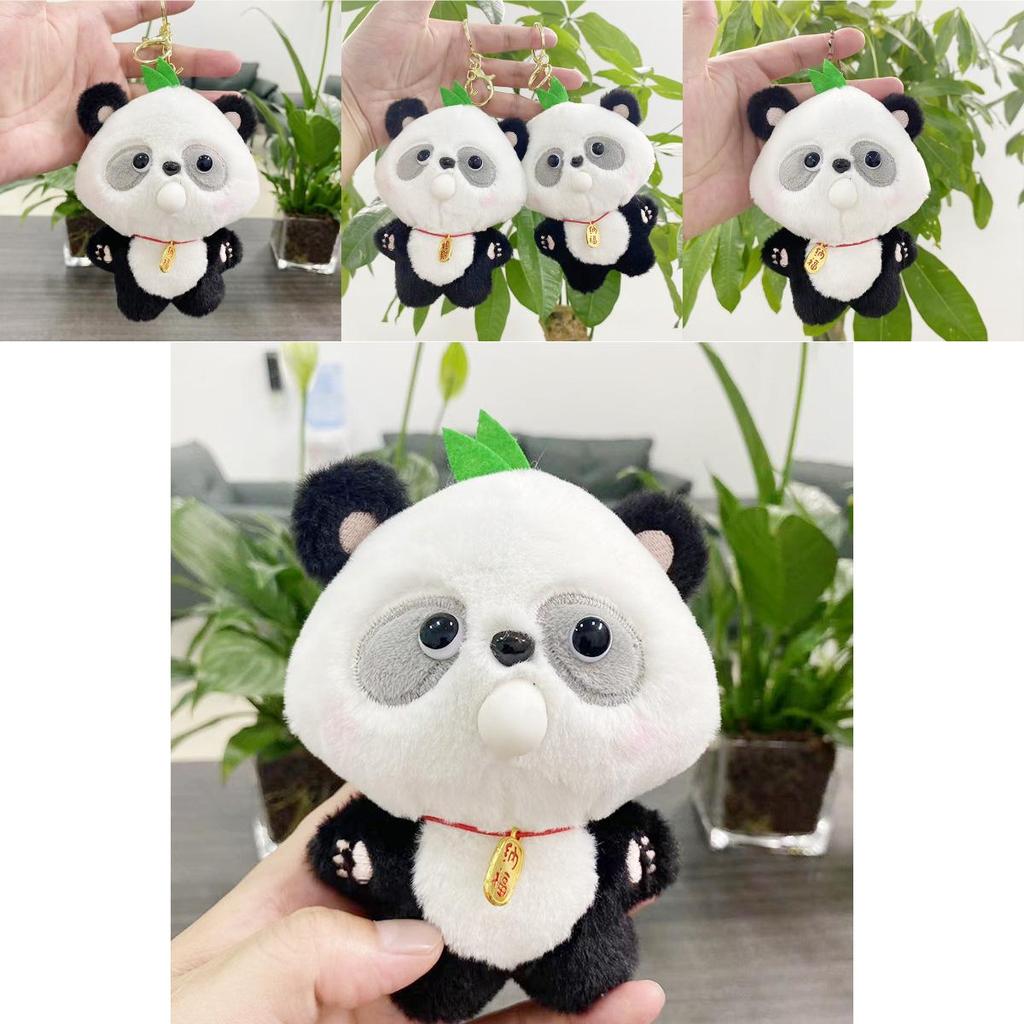 Enchanting Panda Plush Doll Keychain With Short Plush Texture Perfect For Collectors