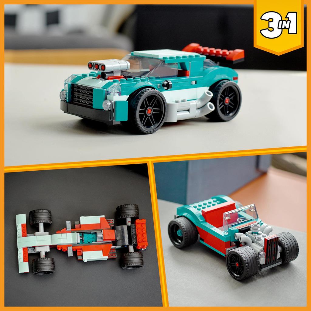 LEGO Creator Street Racer 31127, a Great Toy, Building Blocks, and a Great Gift for Boys and Girls Ages 7 and Up.