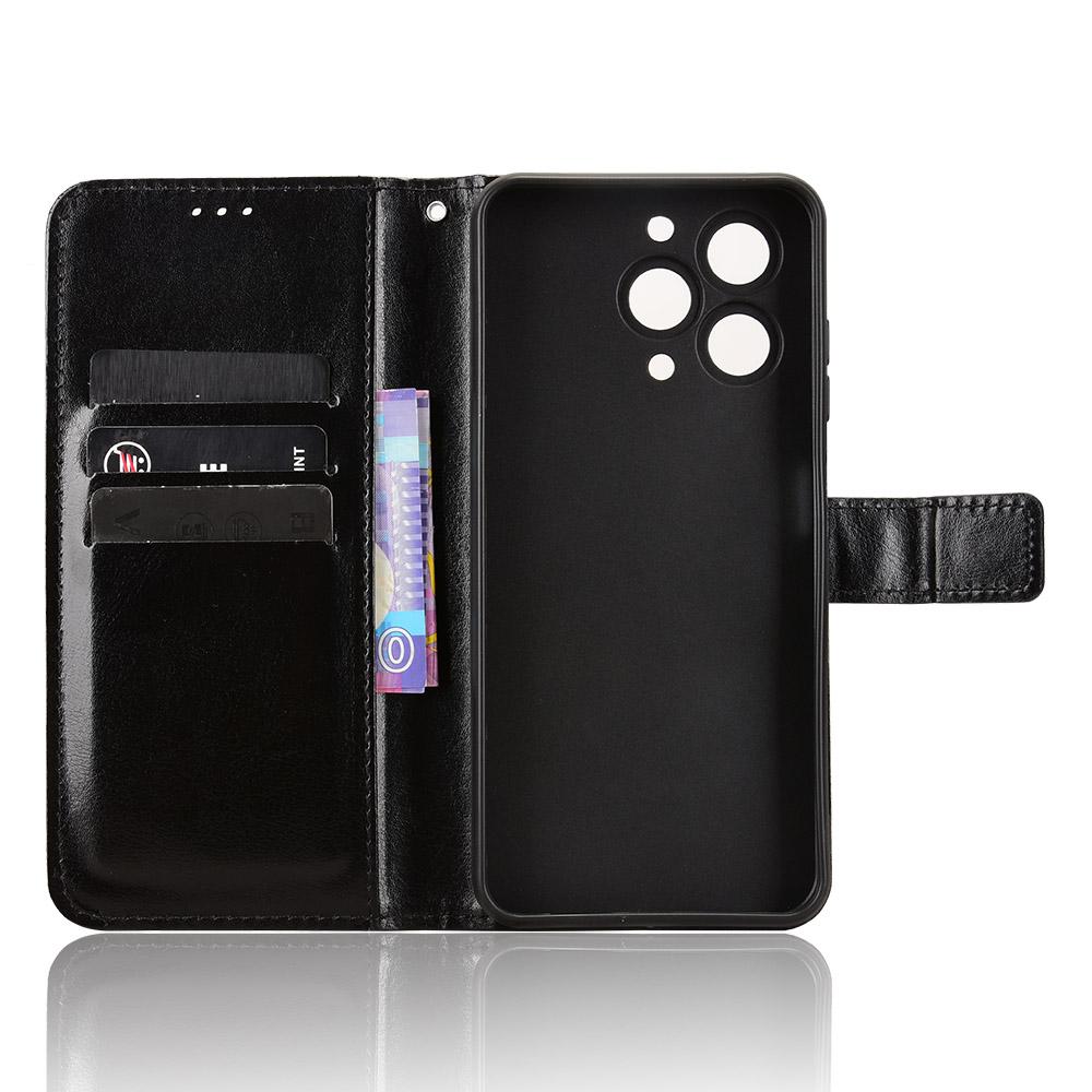 Чехол-кошелек из ПУ-кожи с ремешком для Oukitel C3, текстура Crazy Horse