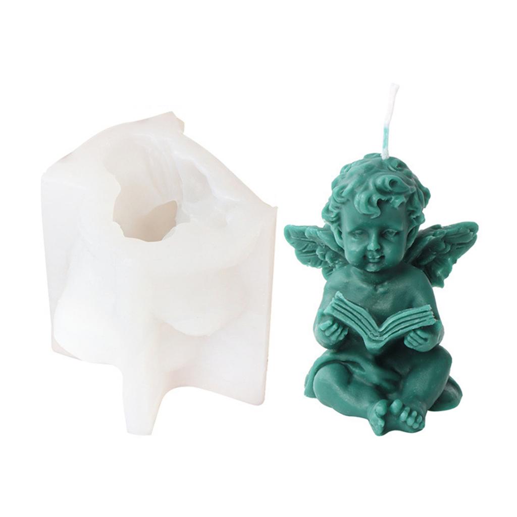 Силиконовая форма для свечей ангела, ручная работа, форма для ароматических свечей с крыльями ангела, сделай сам, форма для шоколадного мыла, изготовления свечей, смола